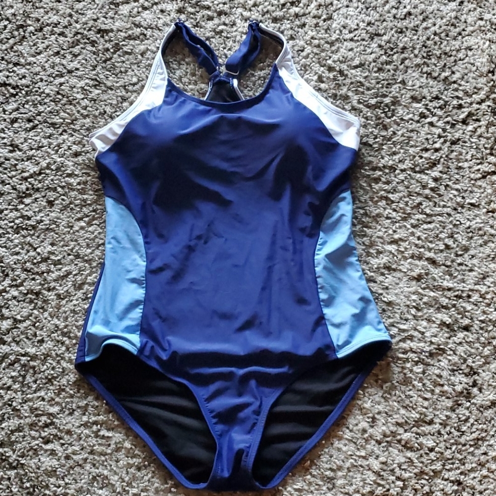 Bathing/Swimsuit Blue and White